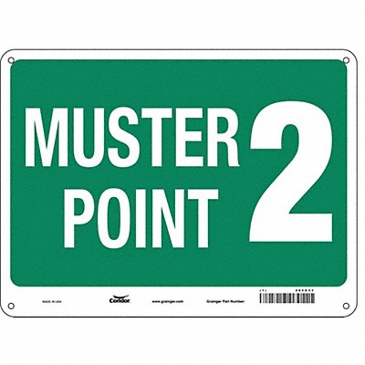 CONDOR 485G53 Safety Sign 18 in x 24 in Aluminum