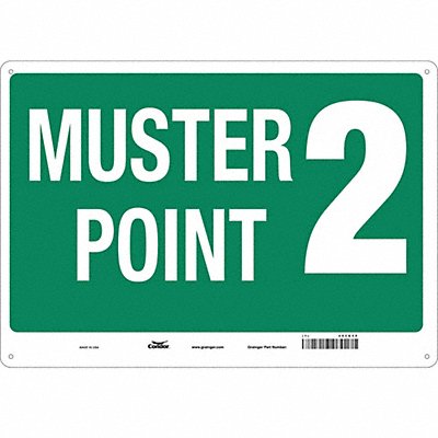 CONDOR 485G59 Safety Sign 14 in x 20 in Polyethylene