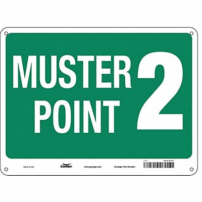 CONDOR 485G60 Safety Sign 18 in x 24 in Polyethylene