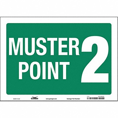 CONDOR 485G62 Safety Sign 10 in x 14 in Vinyl