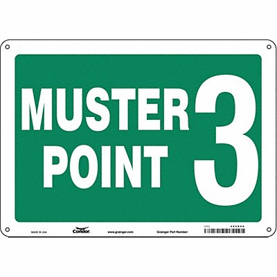 CONDOR 485G66 Safety Sign 10 in x 14 in Aluminum