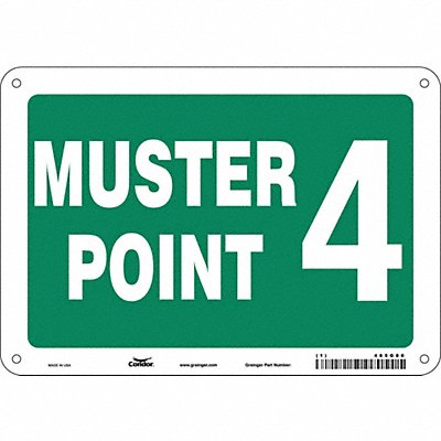 CONDOR 485G80 Safety Sign 7 in x 10 in Aluminum