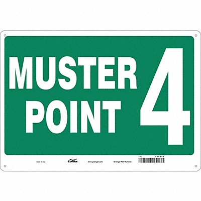 CONDOR 485G82 Safety Sign 14 in x 20 in Aluminum