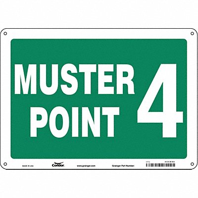 CONDOR 485G88 Safety Sign 10 in x 14 in Polyethylene