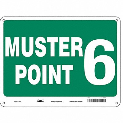 CONDOR 485H14 Safety Sign 18 in x 24 in Aluminum
