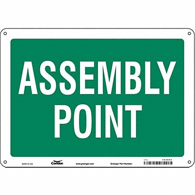 CONDOR 485H66 Safety Sign 10 in x 14 in Polyethylene