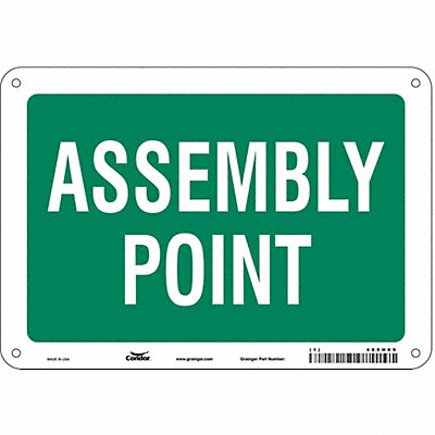 CONDOR 485H69 Safety Sign 7 in x 10 in Vinyl