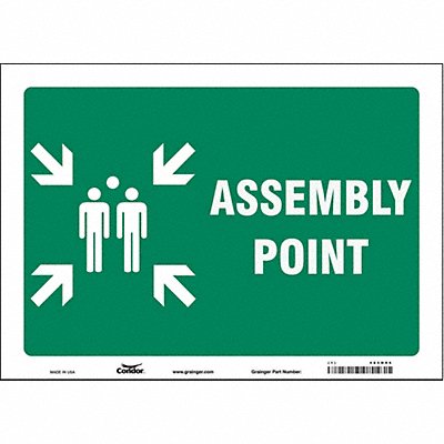 CONDOR 485H85 Safety Sign 10 in x 14 in Vinyl