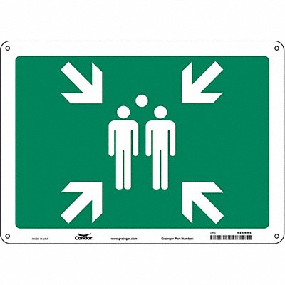 CONDOR 485H95 Safety Sign 10 in x 14 in Polyethylene