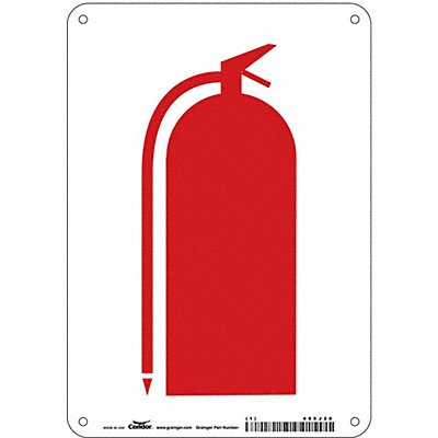 CONDOR 485J20 Safety Sign 10 in x 7 in Aluminum