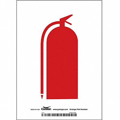CONDOR 485J26 Safety Sign 7 in x 5 in Vinyl