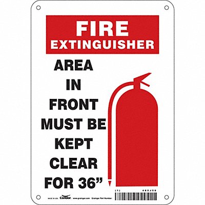CONDOR 485J50 Safety Sign 10 in x 7 in Aluminum
