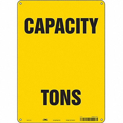 CONDOR 485J71 Safety Sign 14 in x 10 in Aluminum