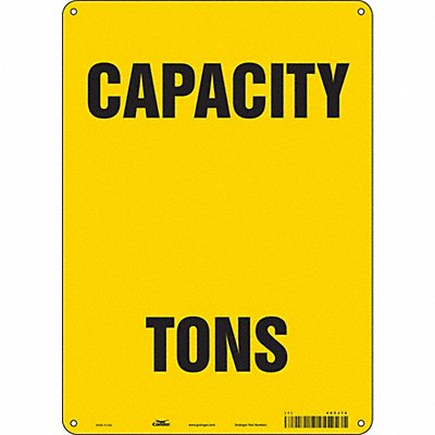 CONDOR 485J74 Safety Sign 14 in x 10 in Polyethylene