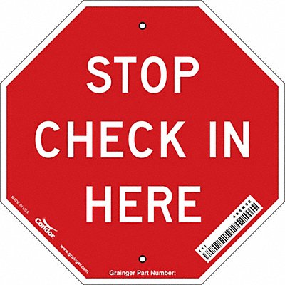 CONDOR 485K52 Safety Sign 11 inx11 in Vinyl