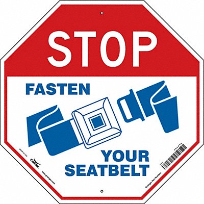 CONDOR 485K54 Safety Sign 24 in x 24 in Aluminum