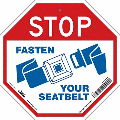 CONDOR 485K55 Safety Sign 18 inx18 in Polyethylene