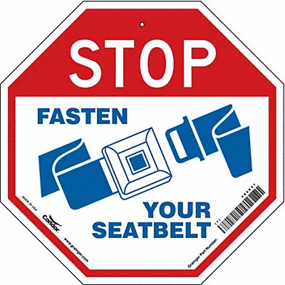 CONDOR 485K57 Safety Sign 18 inx18 in Vinyl