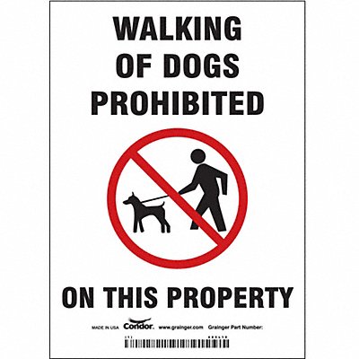 CONDOR 485L10 Safety Sign 7 in x 5 in Vinyl