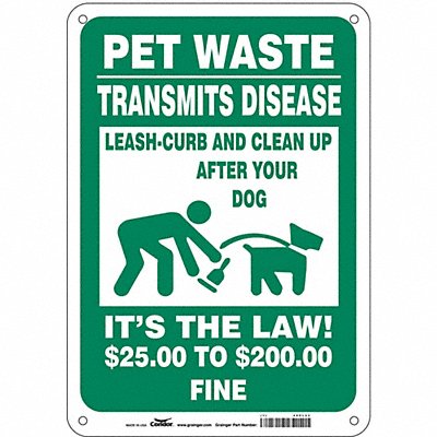 CONDOR 485L23 Safety Sign 10 in x 7 in Aluminum