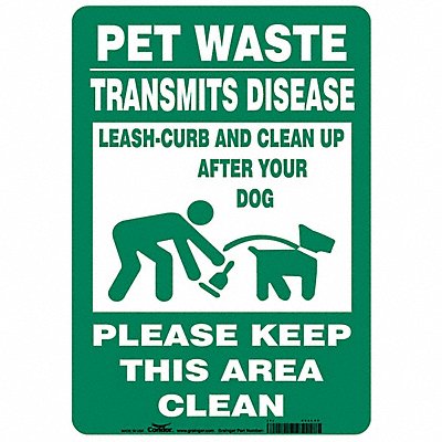 CONDOR 485L33 Safety Sign 14 in x 10 in Aluminum