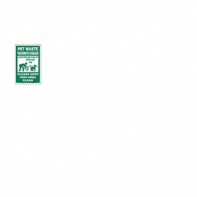 CONDOR 485L37 Safety Sign 18 in x 12 in Polyethylene