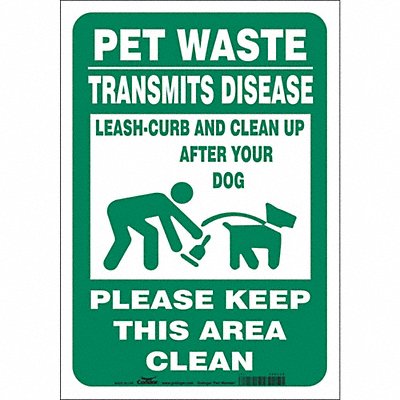 CONDOR 485L39 Safety Sign 10 in x 7 in Vinyl