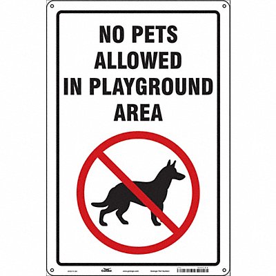 CONDOR 485L62 Safety Sign 18 in x 12 in Aluminum