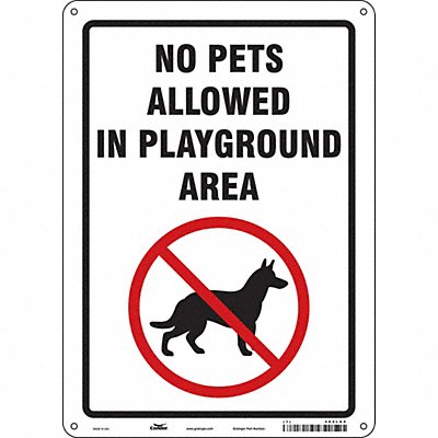 CONDOR 485L64 Safety Sign 14 in x 10 in Polyethylene