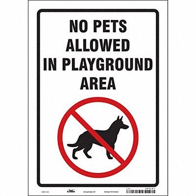 CONDOR 485L67 Safety Sign 14 in x 10 in Vinyl