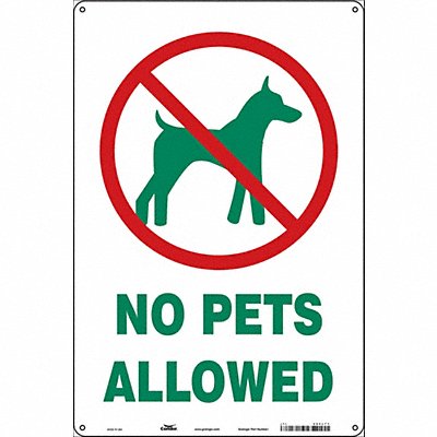 CONDOR 485L71 Safety Sign 18 in x 12 in Aluminum