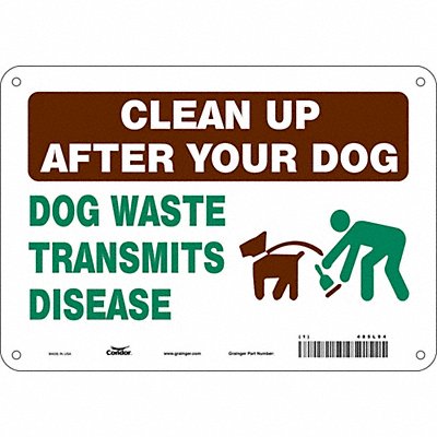 CONDOR 485L94 Safety Sign 7 in x 10 in Aluminum