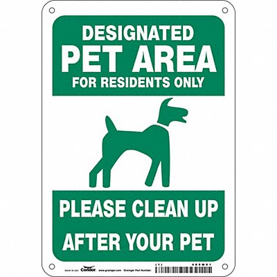 CONDOR 485M01 Safety Sign 10 in x 7 in Aluminum