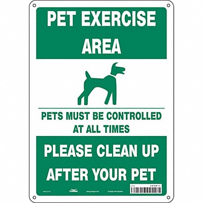 CONDOR 485M11 Safety Sign 14 in x 10 in Aluminum