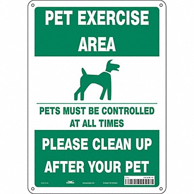 CONDOR 485M14 Safety Sign 14 in x 10 in Polyethylene