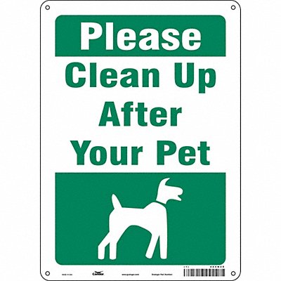 CONDOR 485M20 Safety Sign 14 in x 10 in Aluminum