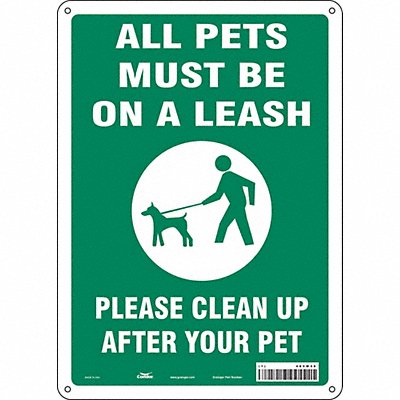 CONDOR 485M30 Safety Sign 14 in x 10 in Aluminum