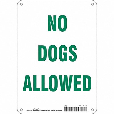 CONDOR 485M41 Safety Sign 10 in x 7 in Polyethylene