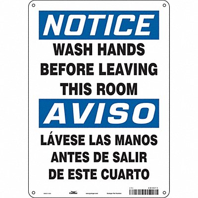 CONDOR 485N71 Safety Sign 14 in x 10 in Aluminum