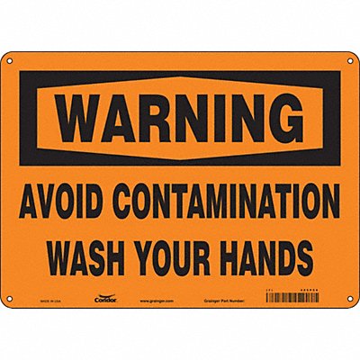 CONDOR 485P58 Safety Sign 10 in x 14 in Aluminum