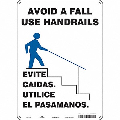 CONDOR 485P64 Safety Sign 14 inx10 in Aluminum