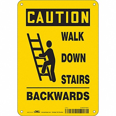 CONDOR 485P89 Safety Sign 10 inx7 in Polyethylene