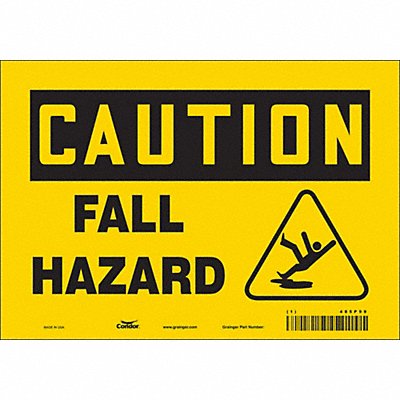 CONDOR 485P99 Safety Sign 7 inx10 in Vinyl