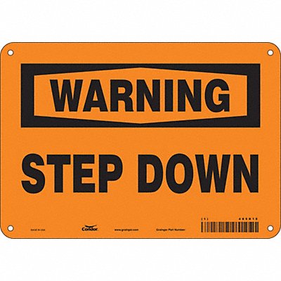 CONDOR 485R15 Safety Sign 7 in x 10 in Aluminum
