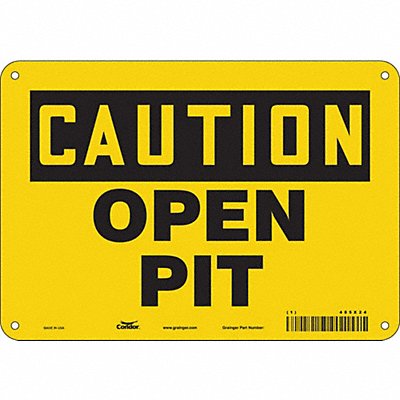 CONDOR 485X24 Safety Sign 7 inx10 in Polyethylene