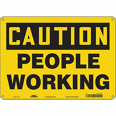 CONDOR 485X29 Safety Sign 10 in x 14 in Aluminum