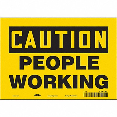 CONDOR 485X32 Safety Sign 7 in x 10 in Vinyl