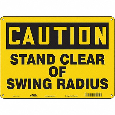 CONDOR 485X35 Safety Sign 10 in x 14 in Aluminum