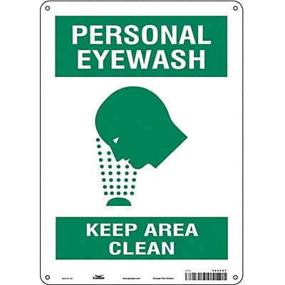 CONDOR 485X97 Safety Sign 14 in x 10 in Aluminum