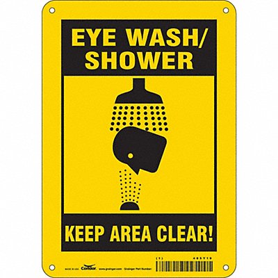CONDOR 485Y19 Safety Sign 10 in x 7 in Polyethylene
